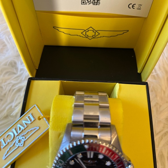 Invicta Silver Watch with Red and Green Accents - Picture 5 of 13